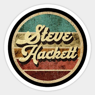 Tanatoraja, circle retro faded Steve Hackett Sticker